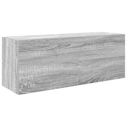 Mobile da Bagno Grigio Sonoma 80x25x30 cm in Legno Multistrato