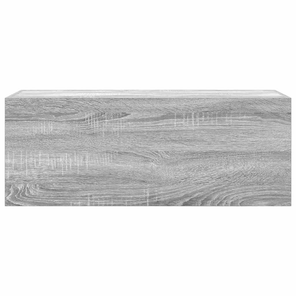 Mobile da Bagno Grigio Sonoma 80x25x30 cm in Legno Multistrato