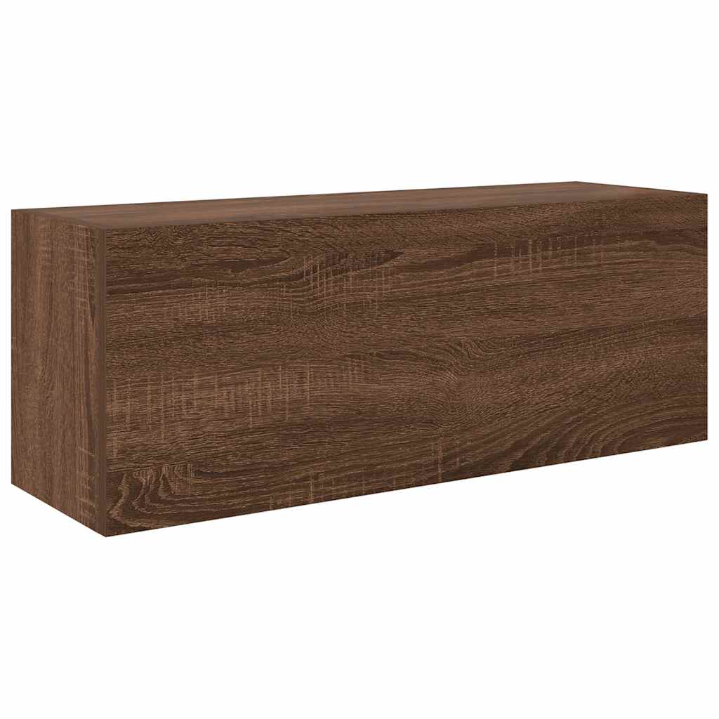 Armadietto Bagno Rovere Marrone 80x25x30cm in Legno Multistrato