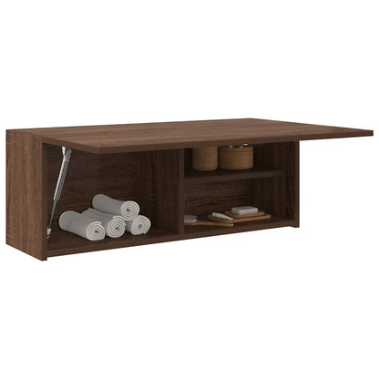 Armadietto Bagno Rovere Marrone 80x25x30cm in Legno Multistrato