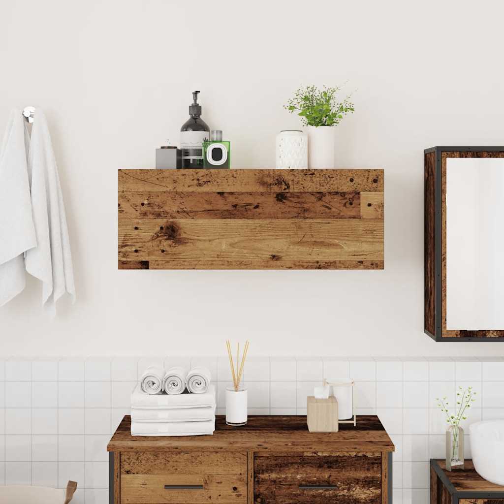Mobile da Bagno Legno Antico 80x25x30 cm in Truciolato