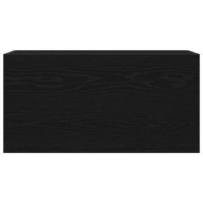 Mobile da Bagno a Parete Nero 80x25x40 cm in Truciolato