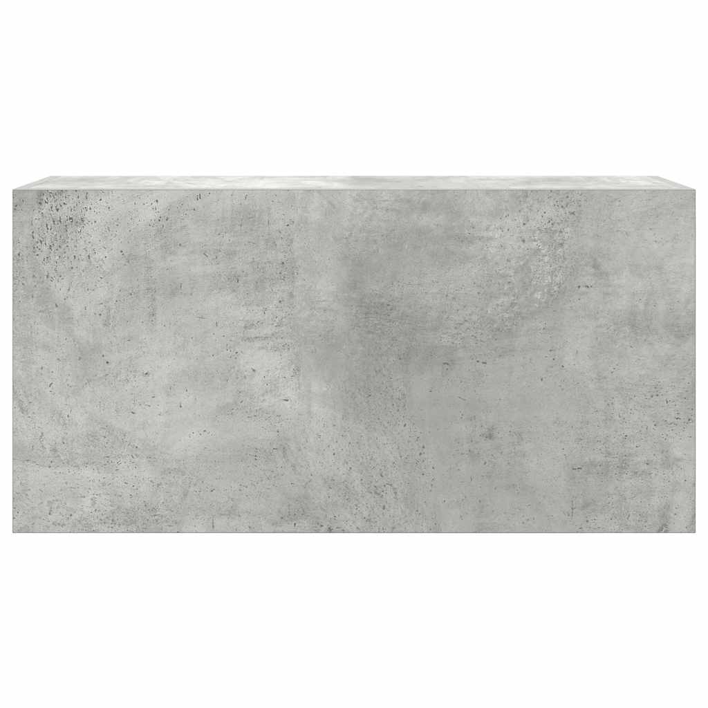 Mobile da Bagno a Parete Grigio Cemento 80x25x40 cm Truciolato