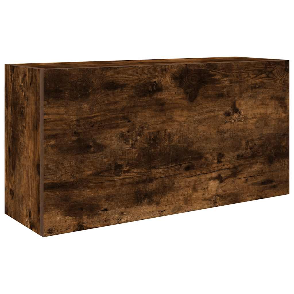 Mobile da Bagno a Parete Rovere Fumo 80x25x40 cm in Truciolato