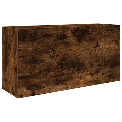 Mobile da Bagno a Parete Rovere Fumo 80x25x40 cm in Truciolato