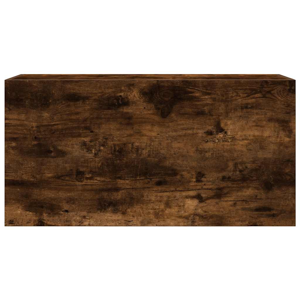 Mobile da Bagno a Parete Rovere Fumo 80x25x40 cm in Truciolato