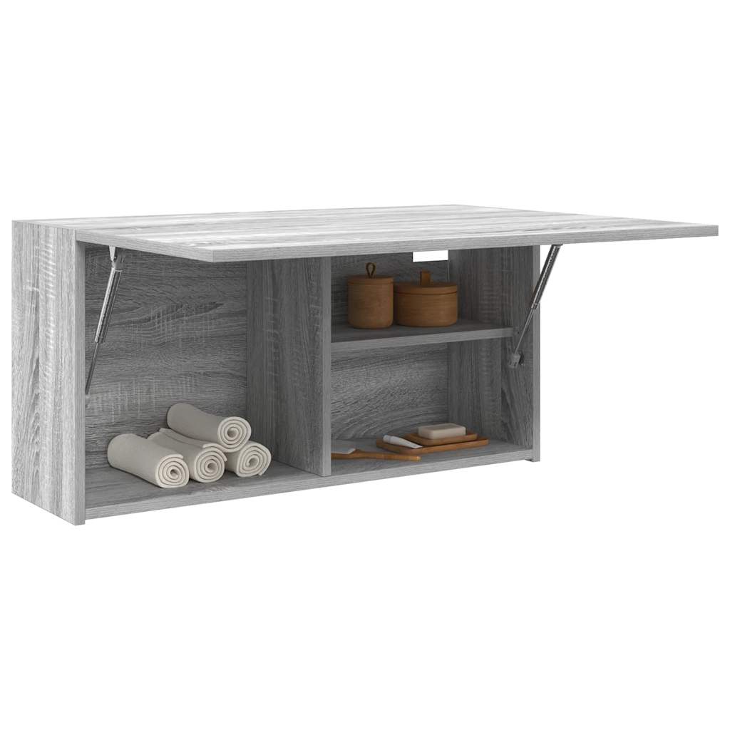 Mobile da Bagno Grigio Sonoma 80x25x40 cm in Truciolato