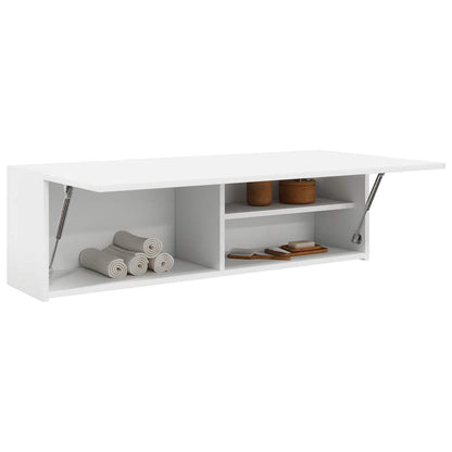 Mobile da Bagno a Parete Bianco 100x25x30 cm in Truciolato
