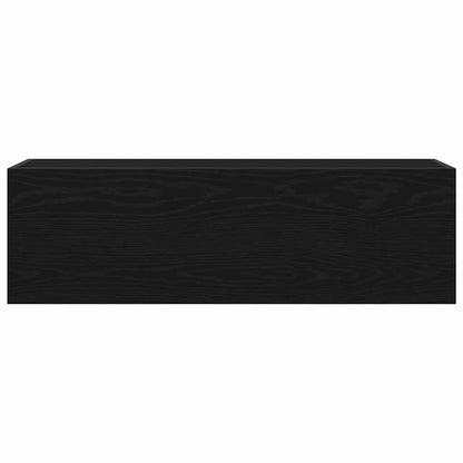Mobile da Bagno a Parete Nero 100x25x30 cm in Truciolato