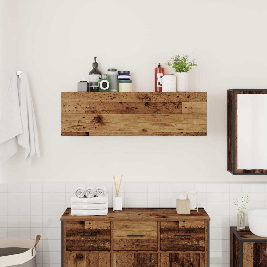 Mobile da Bagno Legno Antico 100x25x30 cm in Truciolato