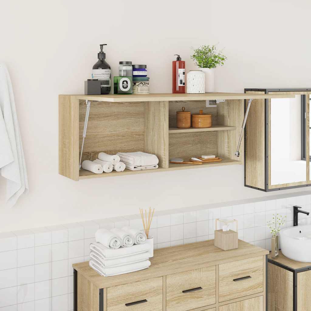 Mobile da Bagno Rovere Sonoma 100x25x40 cm in Truciolato