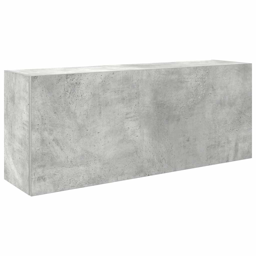 Armadietto da Bagno Grigio Cemento 100x25x40 cm in Truciolato