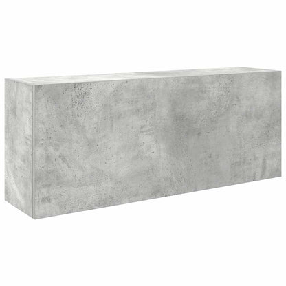 Armadietto da Bagno Grigio Cemento 100x25x40 cm in Truciolato