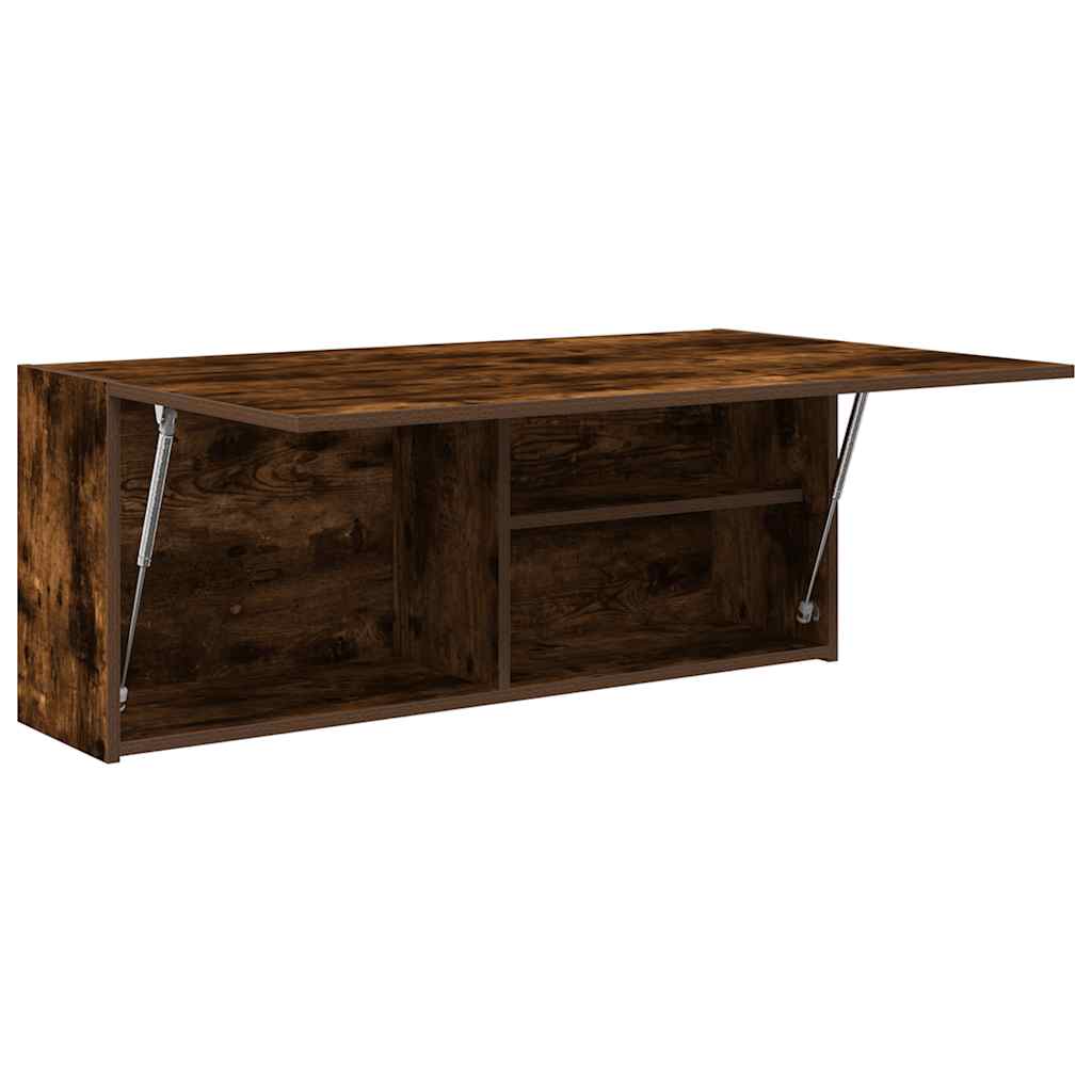 Armadietto Bagno Rovere Fumo 100x25x40 cm in Truciolato