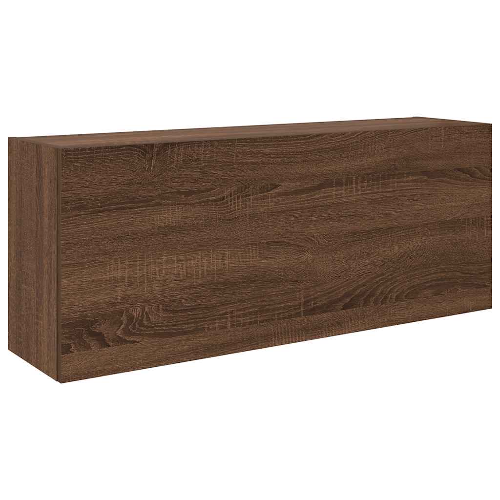 Armadietto Bagno Rovere Marrone 100x25x40 cm in Truciolato
