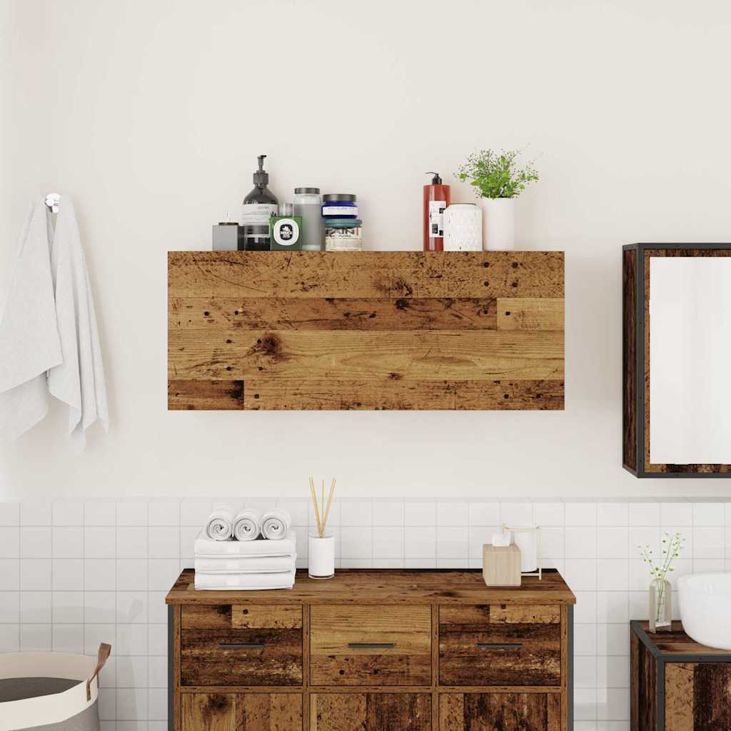 Mobile da Bagno Legno Antico 100x25x40 cm in Truciolato