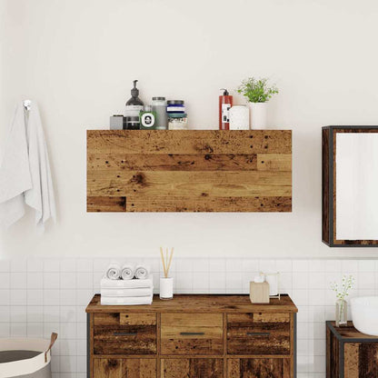 Mobile da Bagno Legno Antico 100x25x40 cm in Truciolato