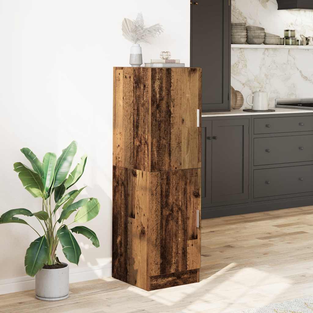 Armadietto Cucina Legno Antico 38x41,5x131,5 cm in Legno