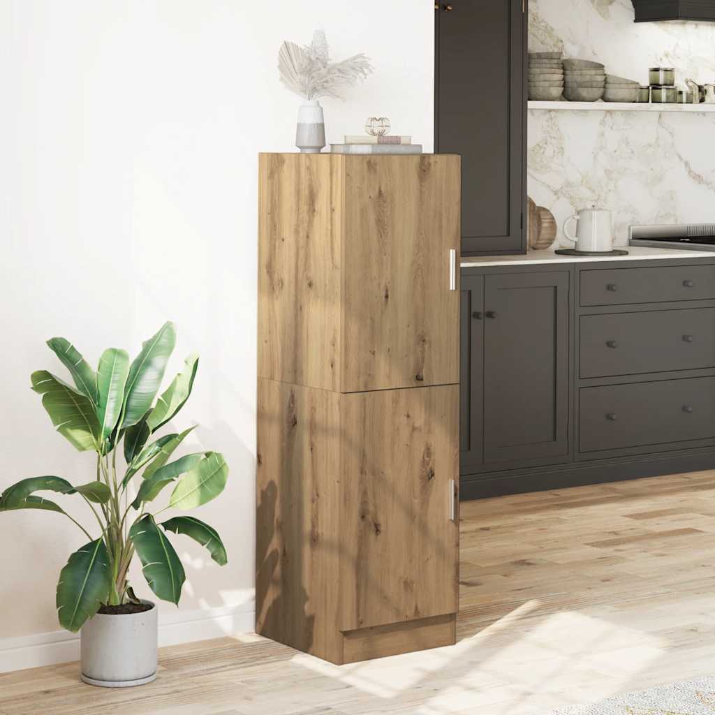 Armadietto Cucina Rovere Artigianale 38x41,5x131,5 cm in Legno