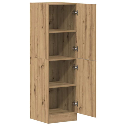 Armadietto Cucina Rovere Artigianale 38x41,5x131,5 cm in Legno