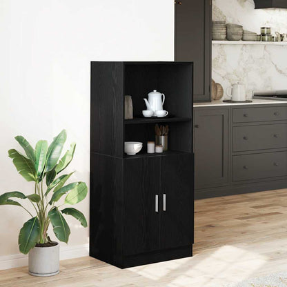 Mobile da Cucina Nero 57x41,5x131,5 cm in Truciolato