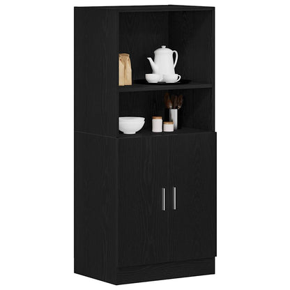 Mobile da Cucina Nero 57x41,5x131,5 cm in Truciolato