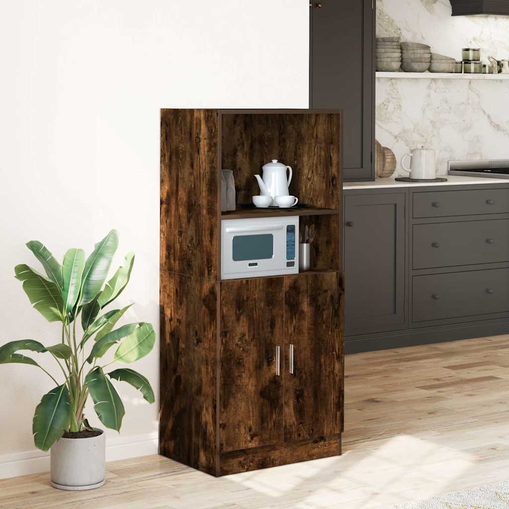 Armadietto Cucina Rovere Fumo 57x41,5x131,5 cm in Truciolato