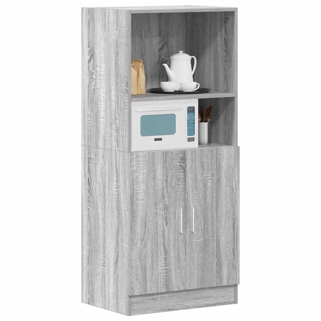 Armadietto Cucina Grigio Sonoma 57x41,5x131,5 cm in Truciolato