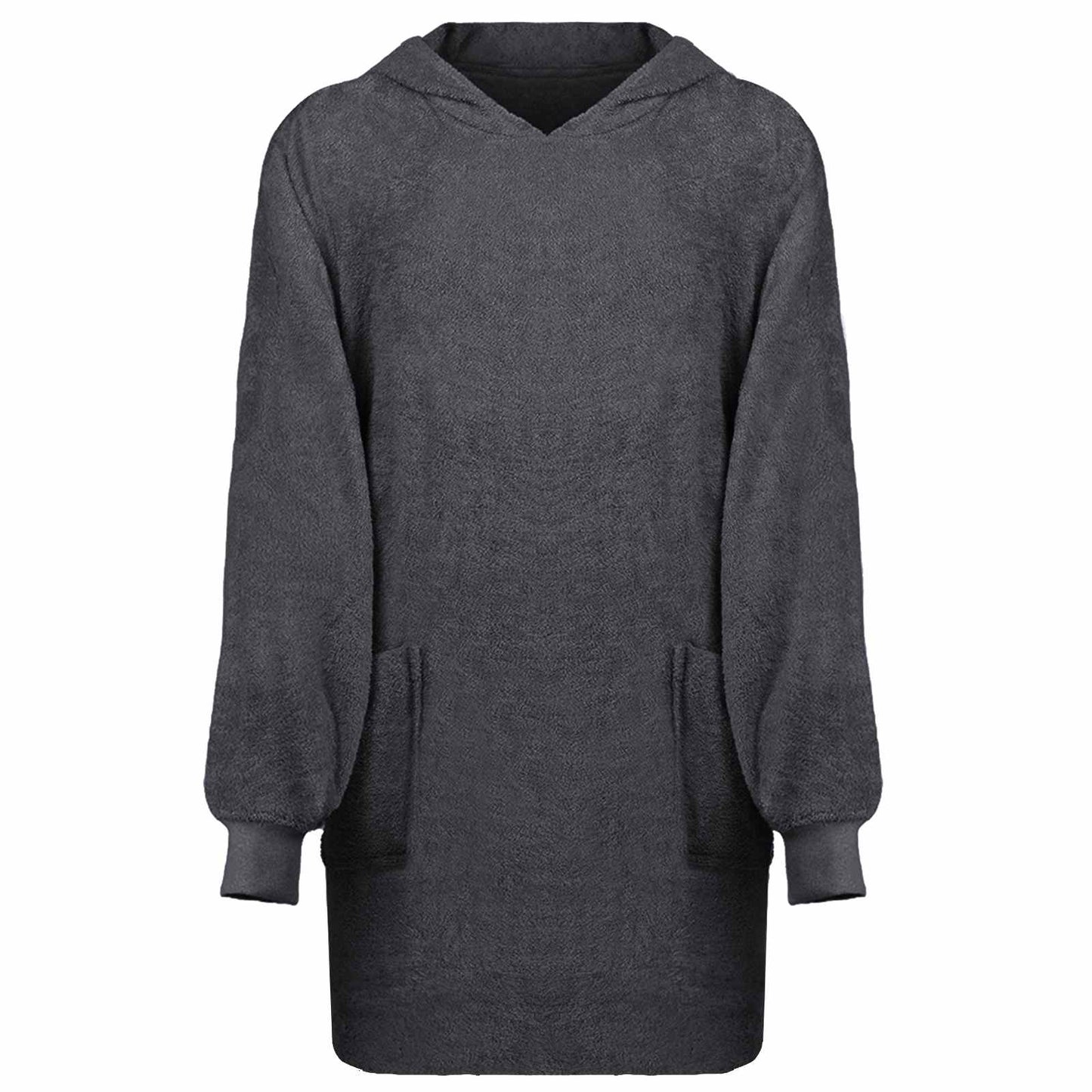 Felpa coperta KINN Antracite L Cotone
