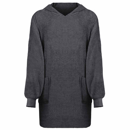 Felpa coperta KINN Antracite L Cotone