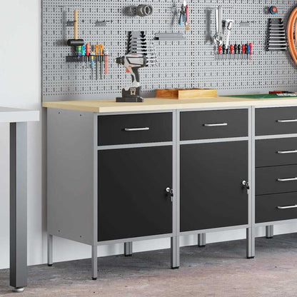 Mobile da lavoro 2 pcs Nero e Grigio 100 x 55 x 85 cm