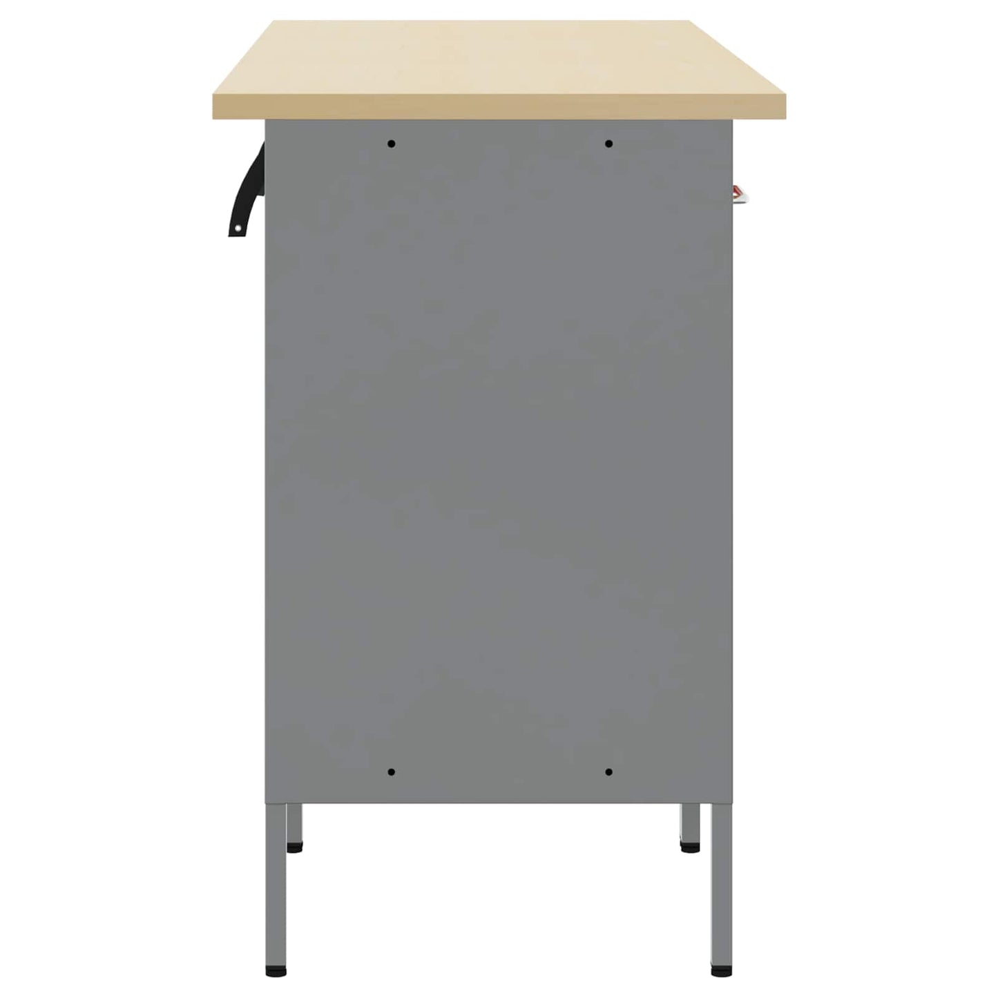 Mobile da lavoro 3 pcs Rosso e Grigio 150 x 55 x 85 cm