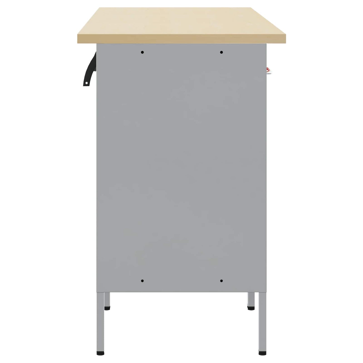 Set di mobili da lavoro con cassetto 5 pcs Nero e Grigio