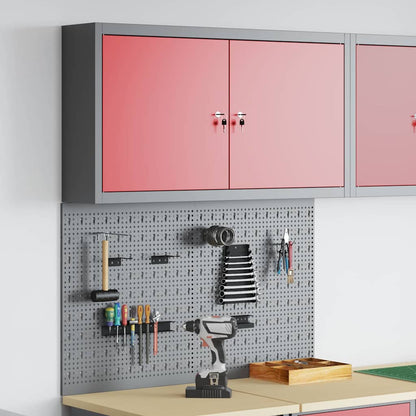 Set di armadi per attrezzi con lo scaffale 3 pcs Rosso