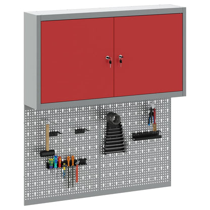Set di armadi per attrezzi con lo scaffale 3 pcs Rosso