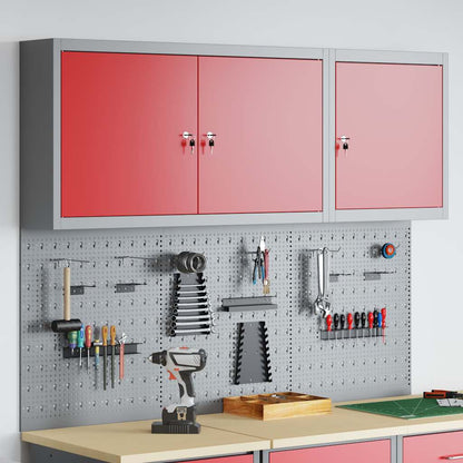 Set di armadi per attrezzi con lo scaffale 5 pcs Rosso