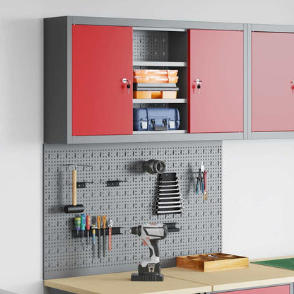 Set di armadi per attrezzi con lo scaffale 3 pcs Rosso