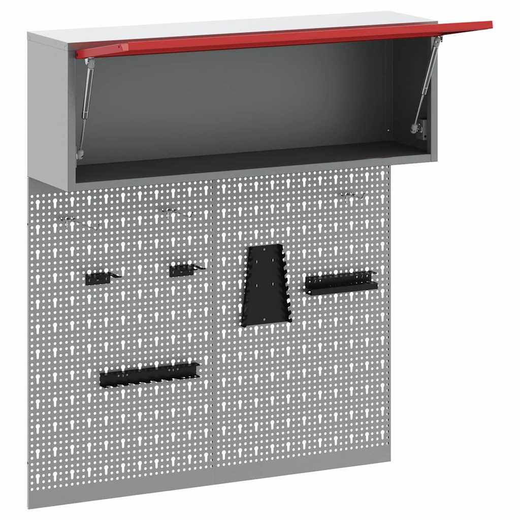 Set di armadi per attrezzi con lo scaffale 3 pcs Rosso