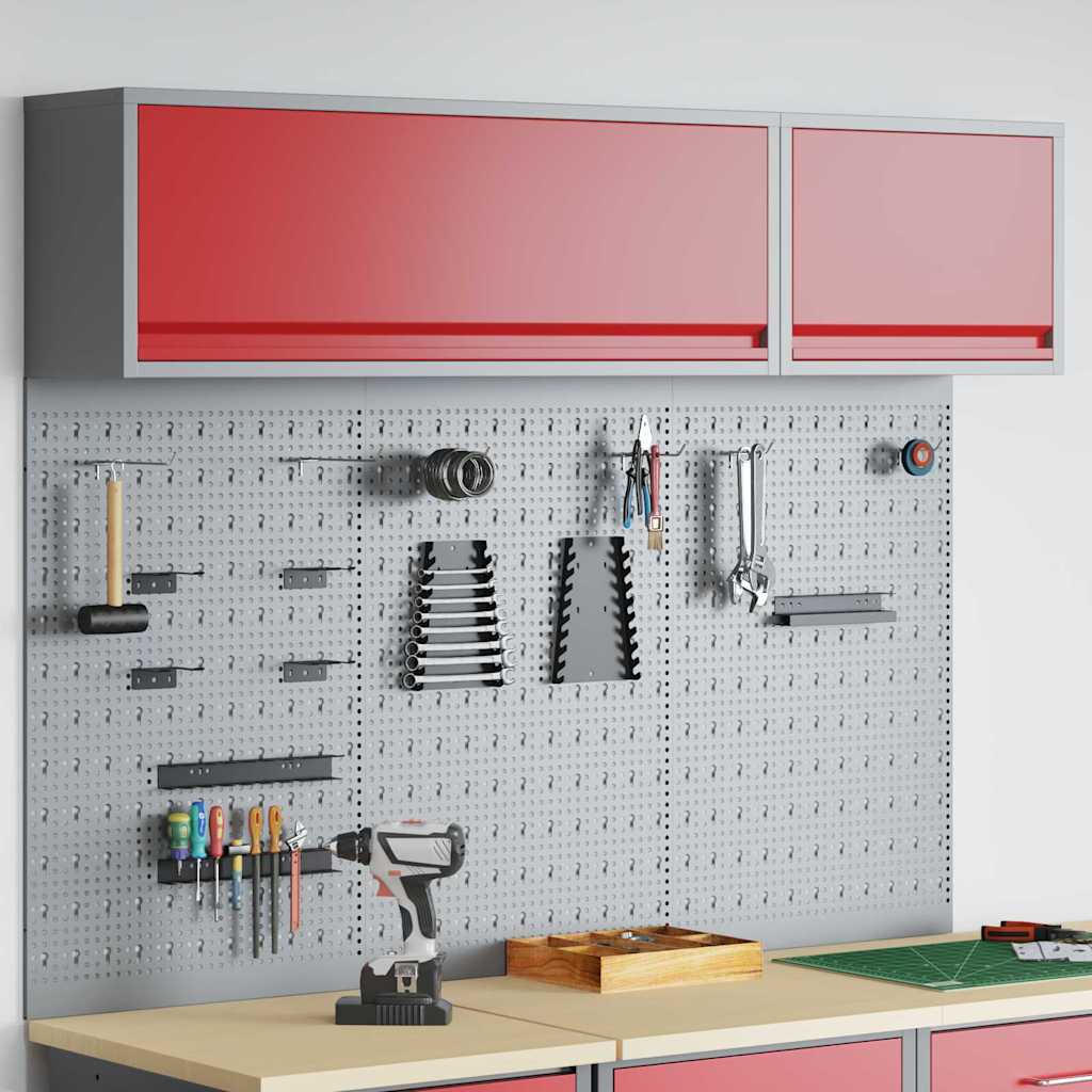 Set di armadi per attrezzi con lo scaffale 5 pcs Rosso
