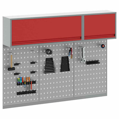 Set di armadi per attrezzi con lo scaffale 5 pcs Rosso