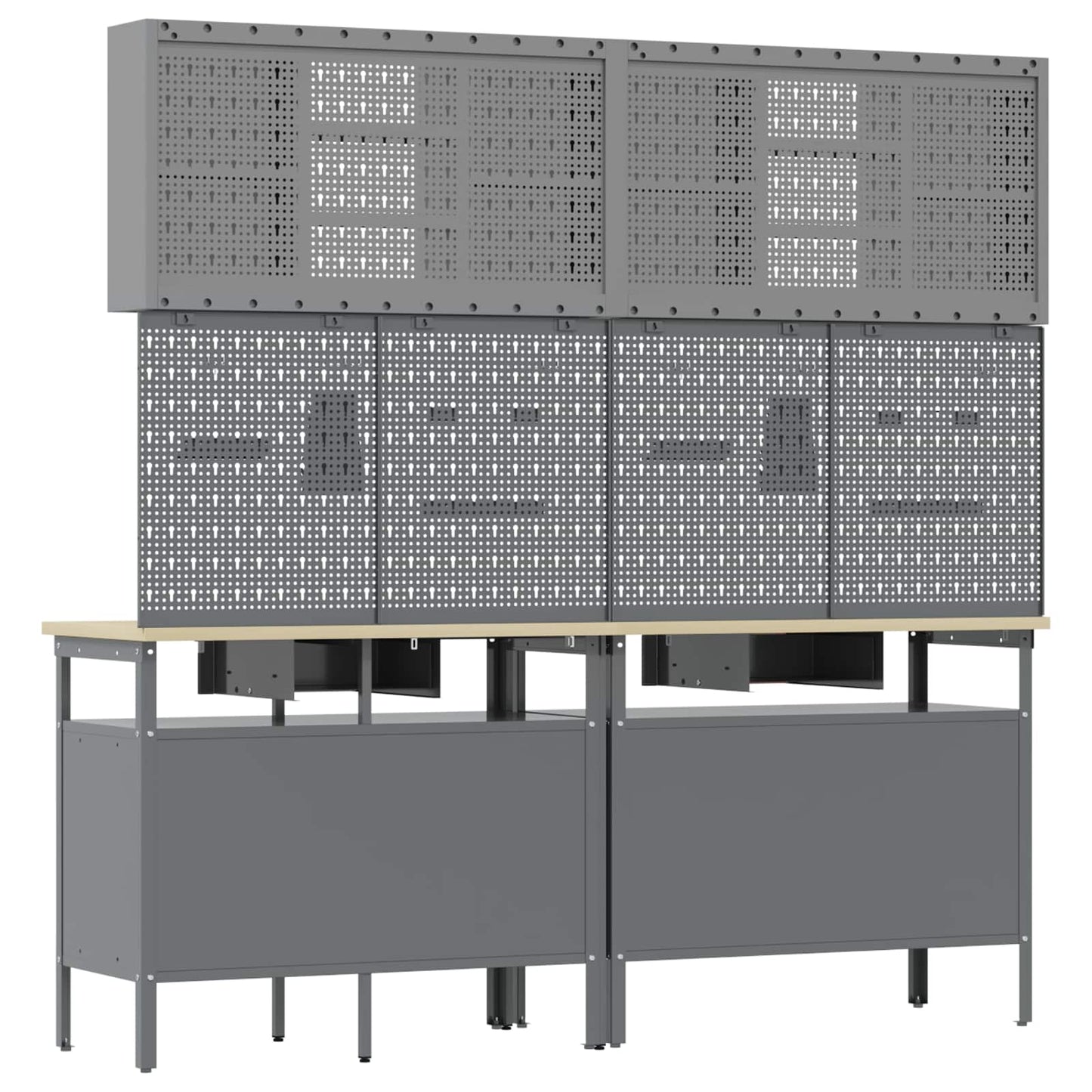 Set banco da lavoro con cassetto 8 pcs Rosso e Grigio