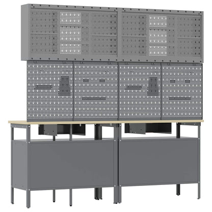 Set banco da lavoro con cassetto 8 pcs Rosso e Grigio