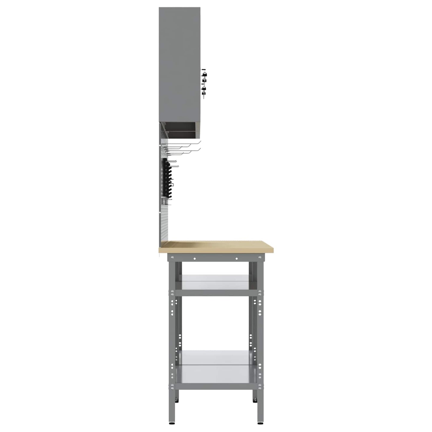 Set banco da lavoro con lo scaffale 8 pcs Rosso e Grigio