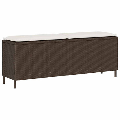 Panca da Giardino con Cuscino Grigio 110x30x40,5 cm Polyrattan