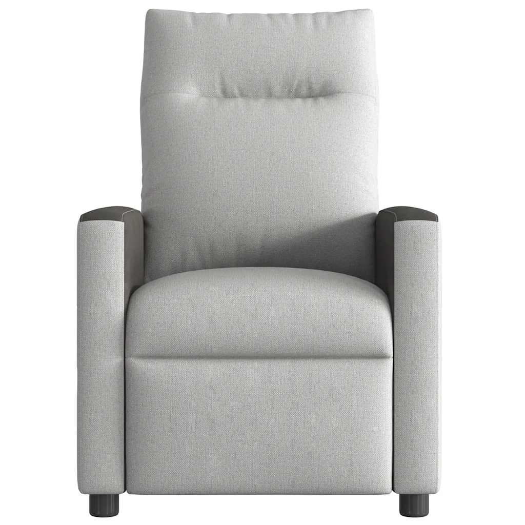 Poltrona Reclinabile in Tessuto Grigio Nuvola