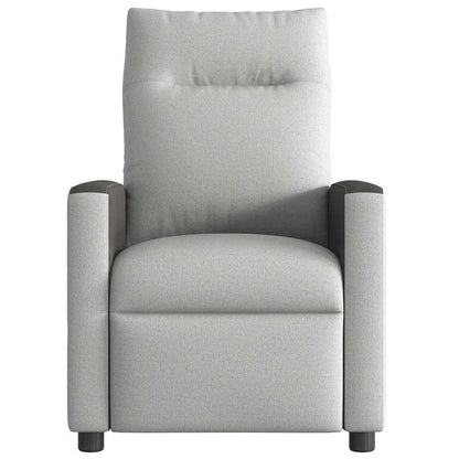 Poltrona Reclinabile in Tessuto Grigio Nuvola