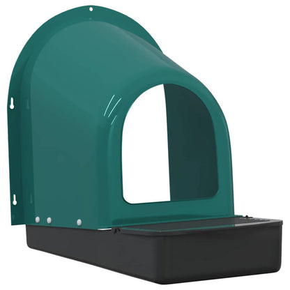 Cassette Nido per Polli 4 pz Da Parete in Plastica Verde Scuro