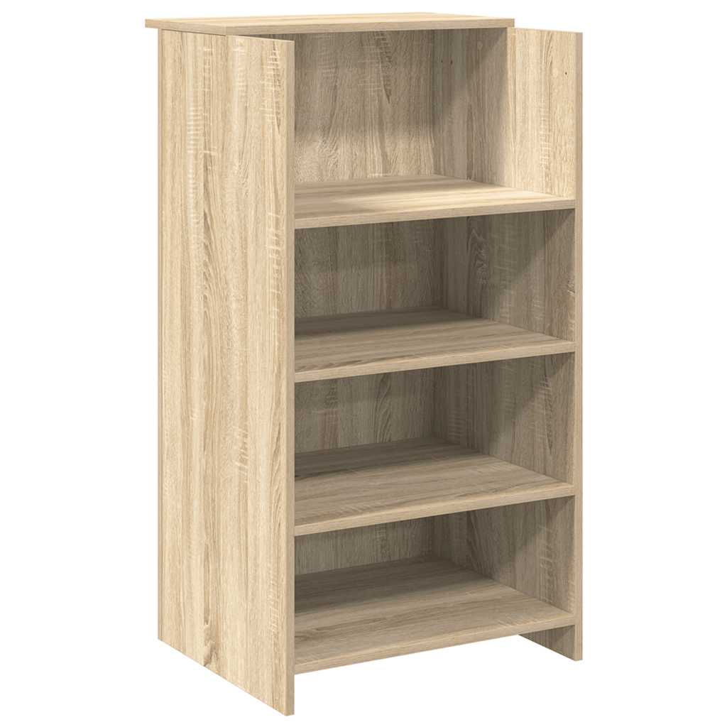 Scrivania per Reception Rovere Sonoma 55x50x103,5 cm in Legno Massello