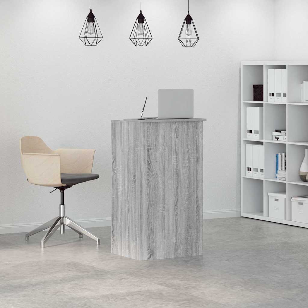 Banco Reception Grigio Sonoma 55x50x103,5 cm Legno Multistrato