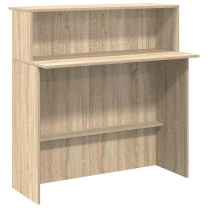 Scrivania per Reception Rovere Sonoma 100x50x103,5 cm in Legno Massello